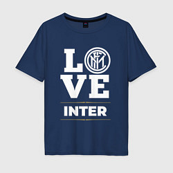 Футболка оверсайз мужская Inter Love Classic, цвет: тёмно-синий