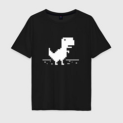 Футболка оверсайз мужская Chrome t-rex, цвет: черный
