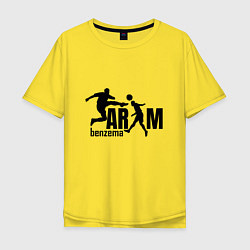 Футболка оверсайз мужская Karim Benzema, цвет: желтый