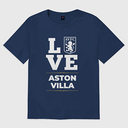 Футболка оверсайз мужская Aston Villa Love Classic, цвет: тёмно-синий