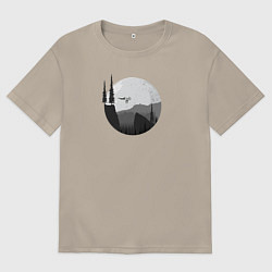 Мужская футболка оверсайз Давай через овраг