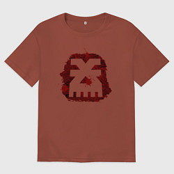 Мужская футболка оверсайз Знак Кхорна пятно