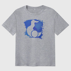 Мужская футболка оверсайз Знак Тзинча пятно