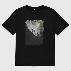 Футболка оверсайз мужская Crazy riders, цвет: черный