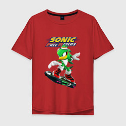 Футболка оверсайз мужская Jet-the-hawk Sonic Free Riders Реактивный ястреб С, цвет: красный