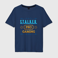 Футболка оверсайз мужская S T A L K E R PRO Gaming, цвет: тёмно-синий