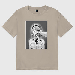 Футболка оверсайз мужская Ахегао ahegao, цвет: миндальный