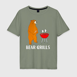 Футболка оверсайз мужская Bear Grills Беар Гриллс, цвет: авокадо