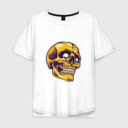 Футболка оверсайз мужская Dead Skull, цвет: белый