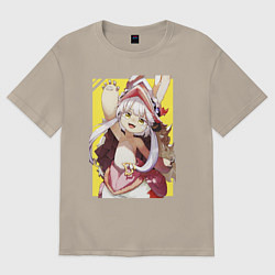 Футболка оверсайз мужская Nanachi made in abyss, цвет: миндальный