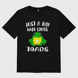 Мужская футболка оверсайз Просто мальчик, который любит жаб