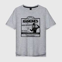 Футболка оверсайз мужская Live at the Palladium, NY - Ramones, цвет: меланж