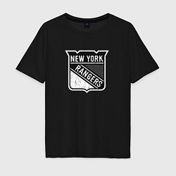 Мужская футболка оверсайз New York Rangers Серый