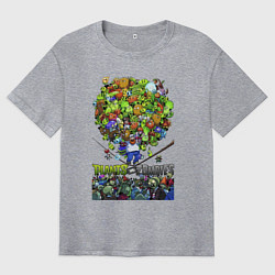 Мужская футболка оверсайз Crazy Dave plants