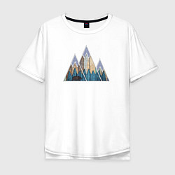 Мужская футболка оверсайз Деревянные горы