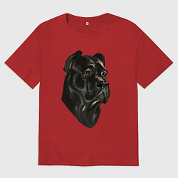 Мужская футболка оверсайз Портрет Кане-корсо