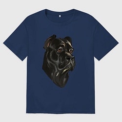 Мужская футболка оверсайз Портрет Кане-корсо