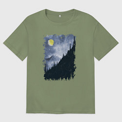 Мужская футболка оверсайз Медведи на склоне