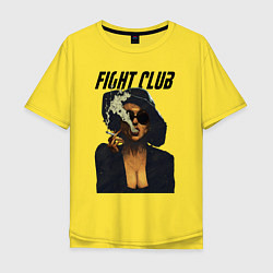 Футболка оверсайз мужская Fight Club - Marla Singer, цвет: желтый