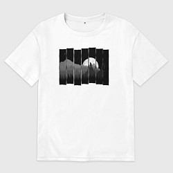 Мужская футболка оверсайз Любовная история медведей