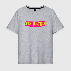 Футболка оверсайз мужская Sex Pistols Yellow-Pink Logo, цвет: меланж