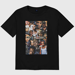 Футболка оверсайз мужская XXXTENTACION Collage, цвет: черный