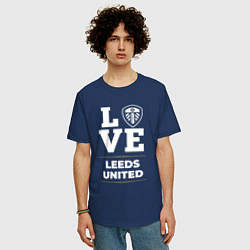 Футболка оверсайз мужская Leeds United Love Classic, цвет: тёмно-синий — фото 2