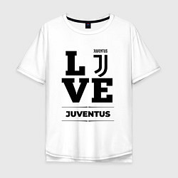 Футболка оверсайз мужская Juventus Love Классика, цвет: белый