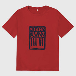 Мужская футболка оверсайз Piano Jazz