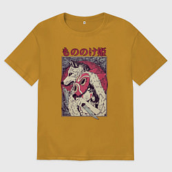 Мужская футболка оверсайз ПРИНЦЕССА МОНОНОКЕPRINCESS MONONOKE