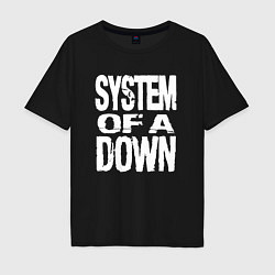 Футболка оверсайз мужская System of a Down логотип, цвет: черный