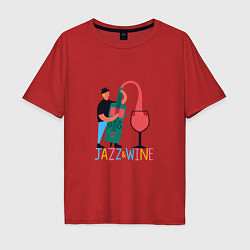 Мужская футболка оверсайз Джаз и Вино