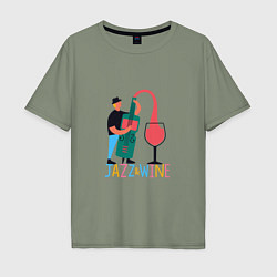 Мужская футболка оверсайз Джаз и Вино