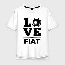Футболка оверсайз мужская Fiat Love Classic, цвет: белый