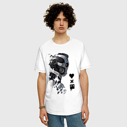 Футболка оверсайз мужская Xbot 4000 в профиль с лого, цвет: белый — фото 2