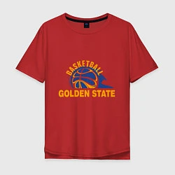 Футболка оверсайз мужская Golden State Basketball, цвет: красный