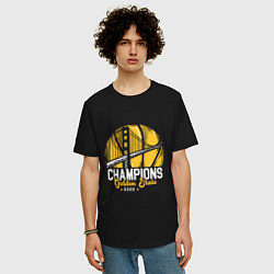 Футболка оверсайз мужская Golden State - Champs, цвет: черный — фото 2
