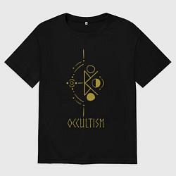 Мужская футболка оверсайз Руническая вязь - Оккультизм