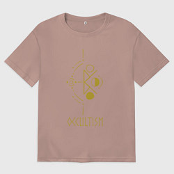 Мужская футболка оверсайз Руническая вязь - Оккультизм