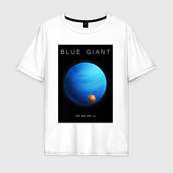 Мужская футболка оверсайз Blue Giant Голубой Гигант Space collections