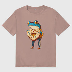 Мужская футболка оверсайз Пряничная лягушка