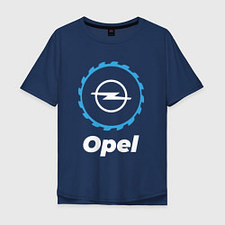 Футболка оверсайз мужская Opel в стиле Top Gear, цвет: тёмно-синий