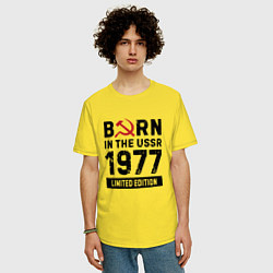 Футболка оверсайз мужская Born In The USSR 1977 Limited Edition, цвет: желтый — фото 2