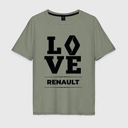 Футболка оверсайз мужская Renault Love Classic, цвет: авокадо