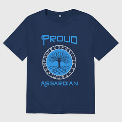 Футболка оверсайз мужская Гордый асгардец, цвет: тёмно-синий