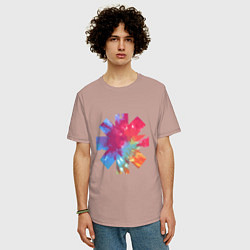 Футболка оверсайз мужская RHCP Color, цвет: пыльно-розовый — фото 2
