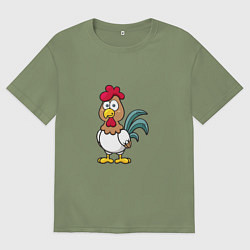 Мужская футболка оверсайз Милый Петушок
