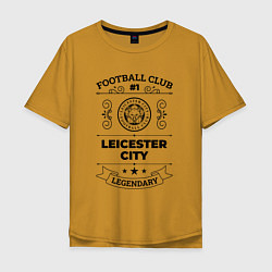 Футболка оверсайз мужская Leicester City: Football Club Number 1 Legendary, цвет: горчичный