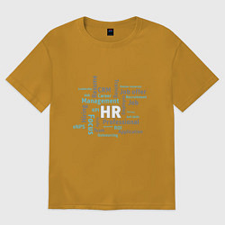 Футболка оверсайз мужская HR terms, цвет: горчичный