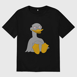 Мужская футболка оверсайз Два весёлых гуся СЕРЫЙ